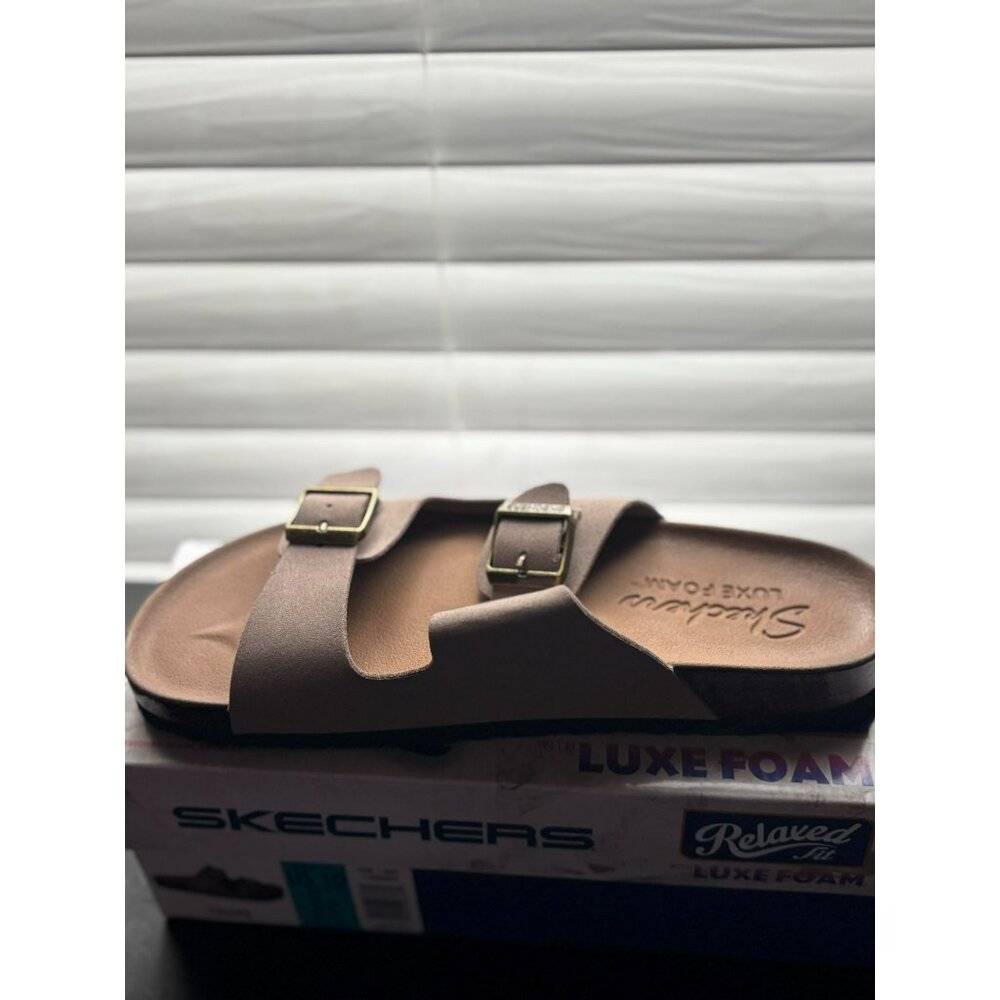RIGHT FOOT ONLY Skechers Luxe Foam Relaxed Fit Sandals Double Buckle AMPUTEE - Picture 2 of 4
